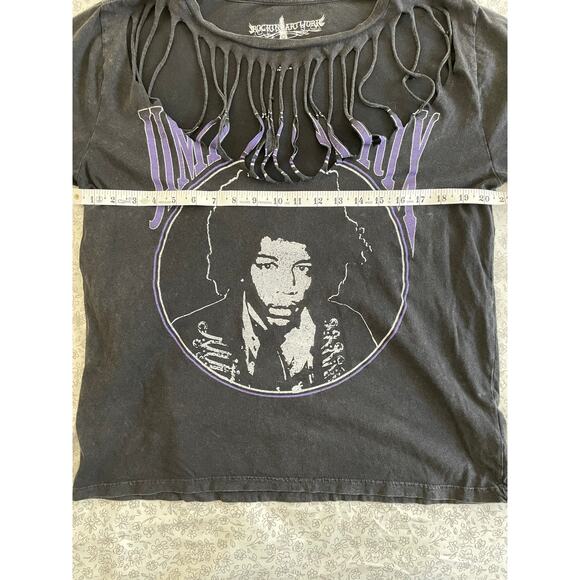 Jimi Hendrix Distressed Cutout Tee Rockin Artwork L - Picture 5 of 8